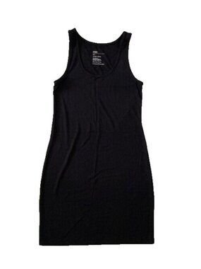 Storq Maternity Tank Shirt Dress Black Modal Stretch Scoop Soft Comfy Large / 3